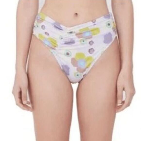 Free People X Beth Richards Delrey Lavender 70’s Floral Swim Set - Picture 4 of 6